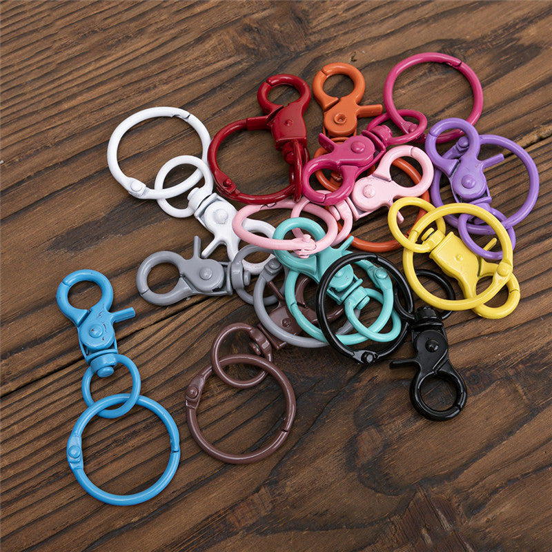 Wholesale 10pcs/pack Alloy Lobster Clasp Keychain Bulk DIY Accessories