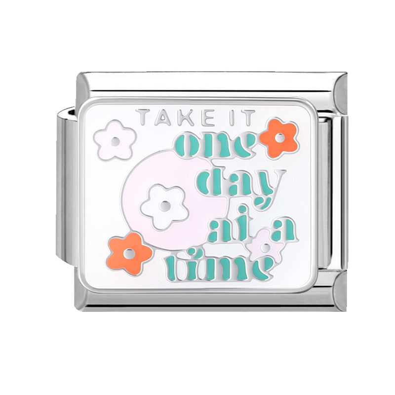 Wholesale Italian Charm Bracelet 9mm DIY Splicing Text Series Stainless Steel Composable Bracelet