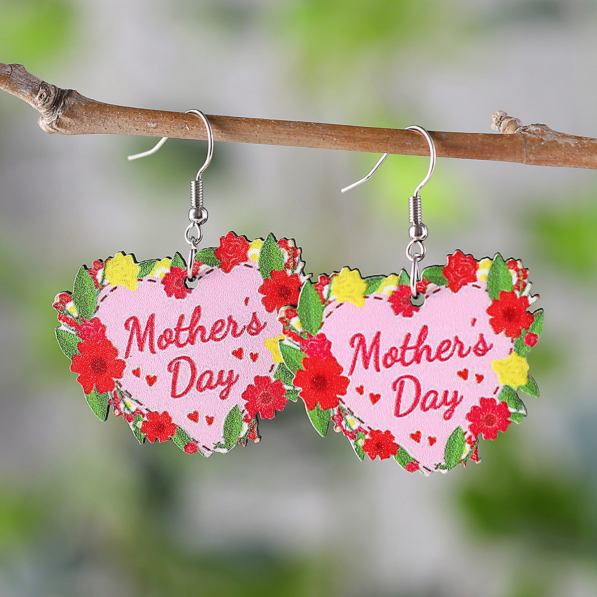 Wholesale  MOM flower love bouquet pendant earrings