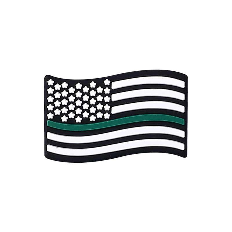 Wholesale 20pcs American Stars and Stripes Flag Silicone Beads Focal Beads DIY Bead Pen Accessories ACC-BDS-RongFa013