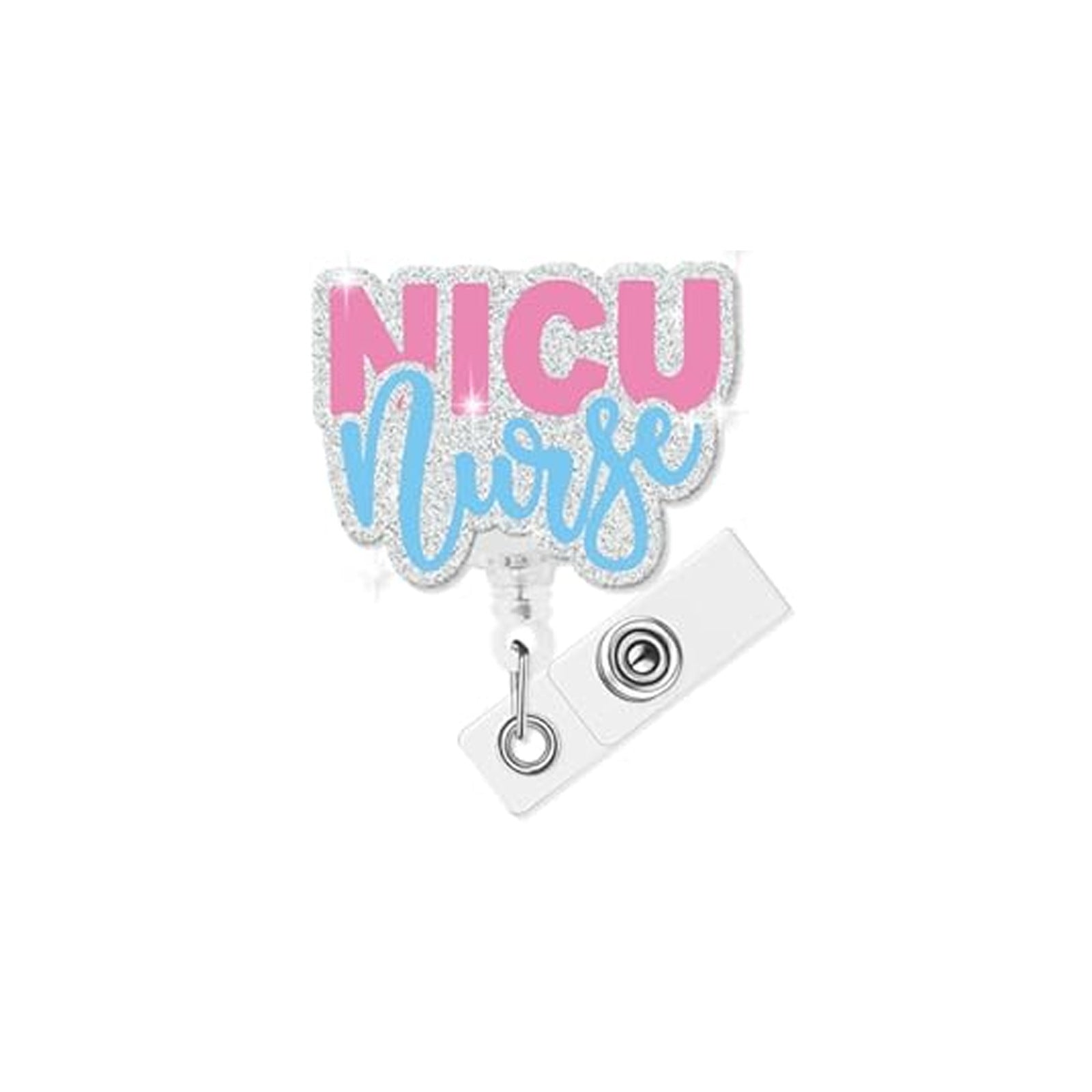 Wholesale Acrylic Retractable Badge Reel Baby Pattern for Nurse ID Card Holder Cute Gift