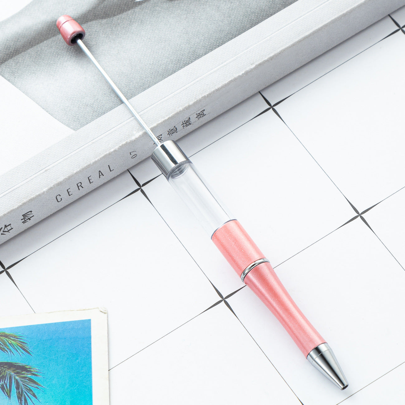 Wholesale Beadable Pens Plastic Empty Tube Bead Pen DIY Pen DIY Beadable ACC-PN-HuaH047