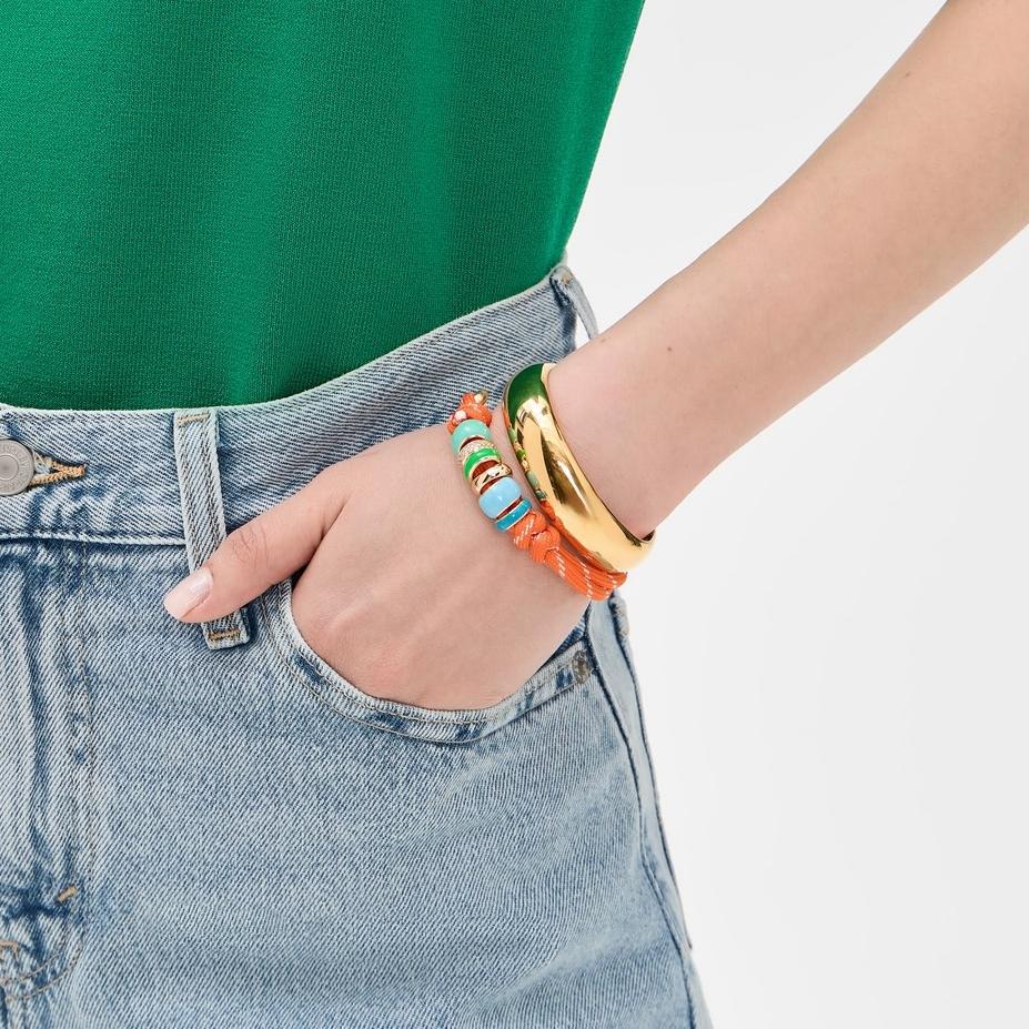 Wholesale Titanium Steel Summer Color Climbing Rope Heart Bracelet