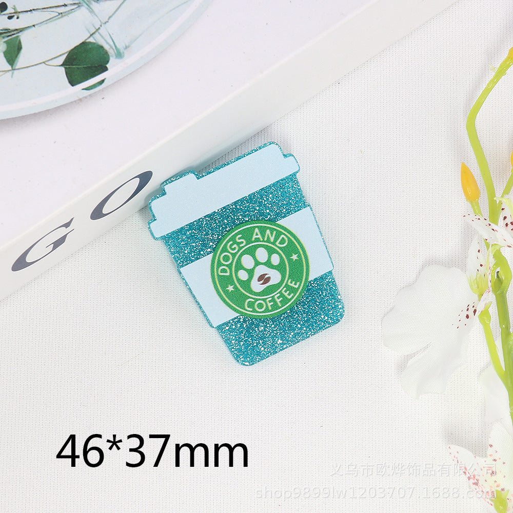 Wholesale 10pcs DIY Flatback Cartoon Acrylic Flatback Badge Reels Retractable Keychain DIY Accessories ACC-FK-OuYe007