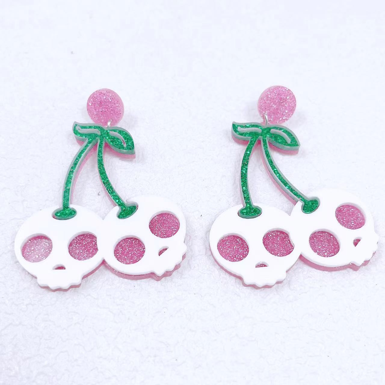 Wholesale Halloween Horror Ghost Funny Devil Acrylic Earrings ACC-ES-AnDao010