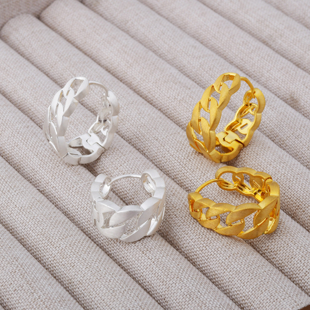 Wholesale  Brushed Chain Earrings  Versatile Earrings