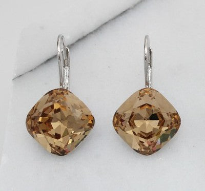 Wholesale magic cube colorful crystal earrings