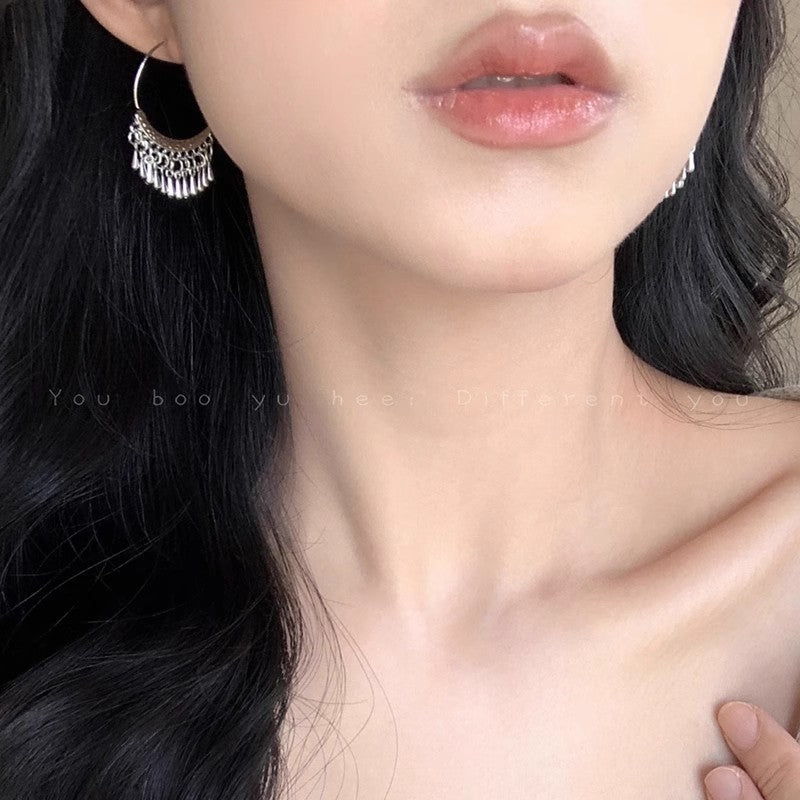 Wholesale Fan-shaped Tassel Earrings Bohemian Earrings