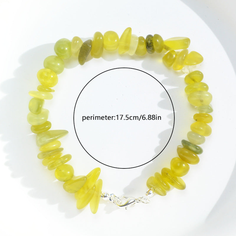 Wholesale Bohemian Colored Natural Stone Crushed Stone Bracelet ACC-BT-XA001