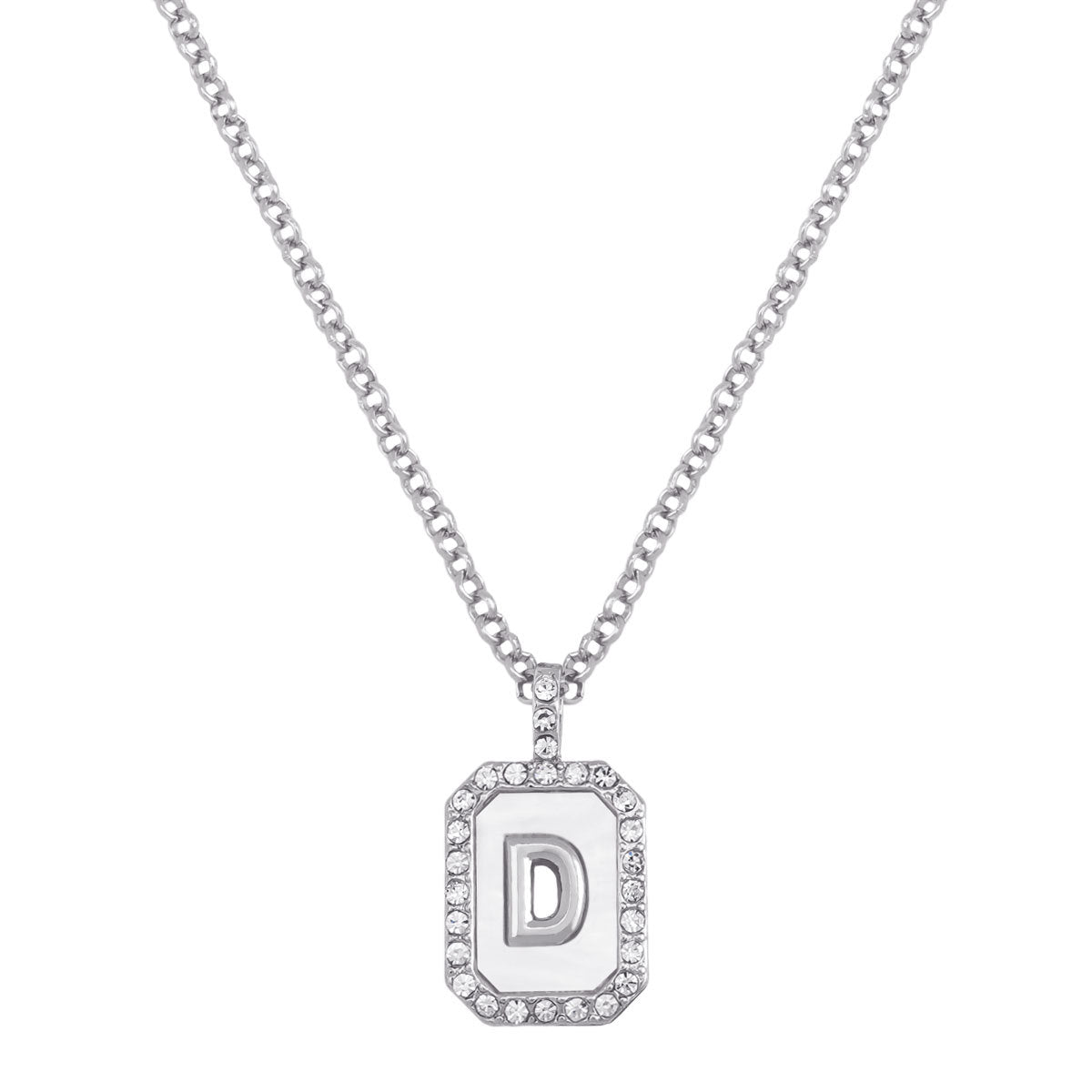 Wholesale Letter Diamond Set Alloy Necklace ACC-NE-JiaQi001