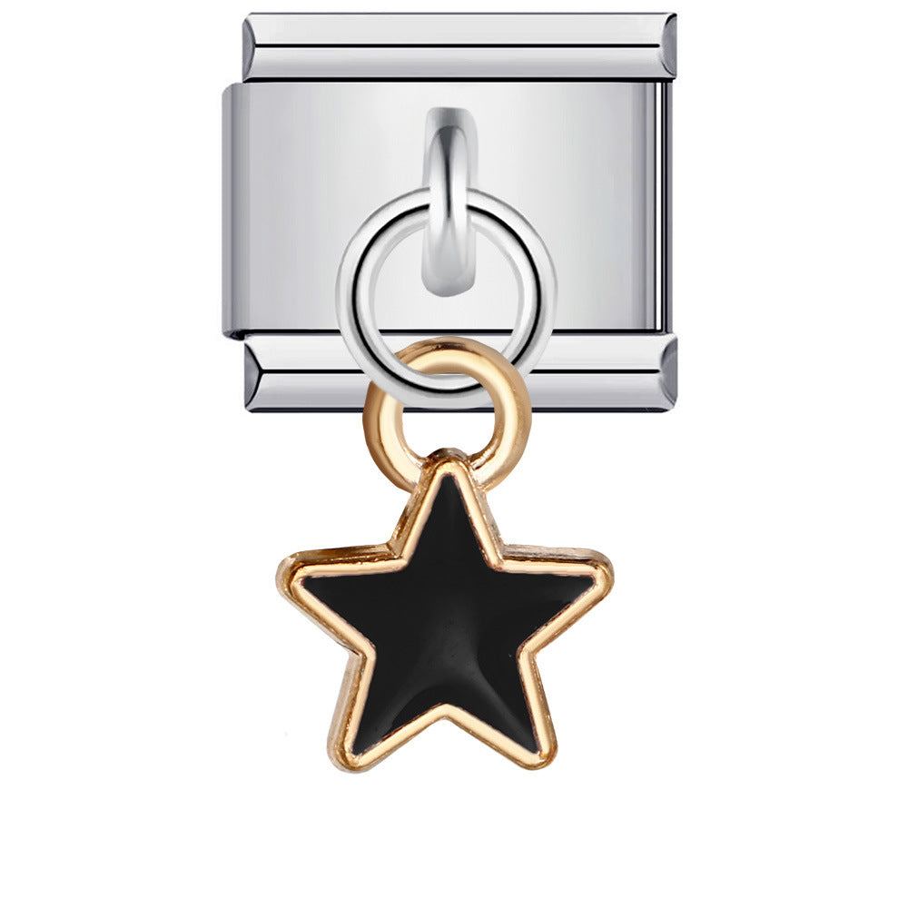 Wholesale Italian Charm Bracelet 9mm DIY Splicing Removable Star Hook Stainless Steel Composable Bracelet