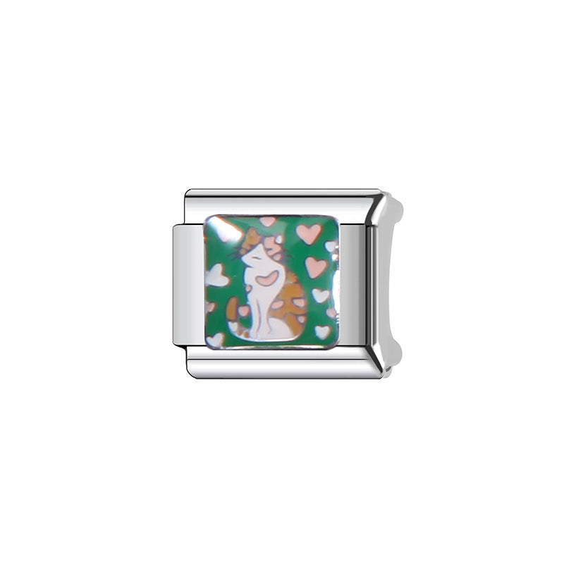 Wholesale Italian Charm Bracelet 9mm DIY Splicing Cute Creative Stainless Steel Composable Bracelet