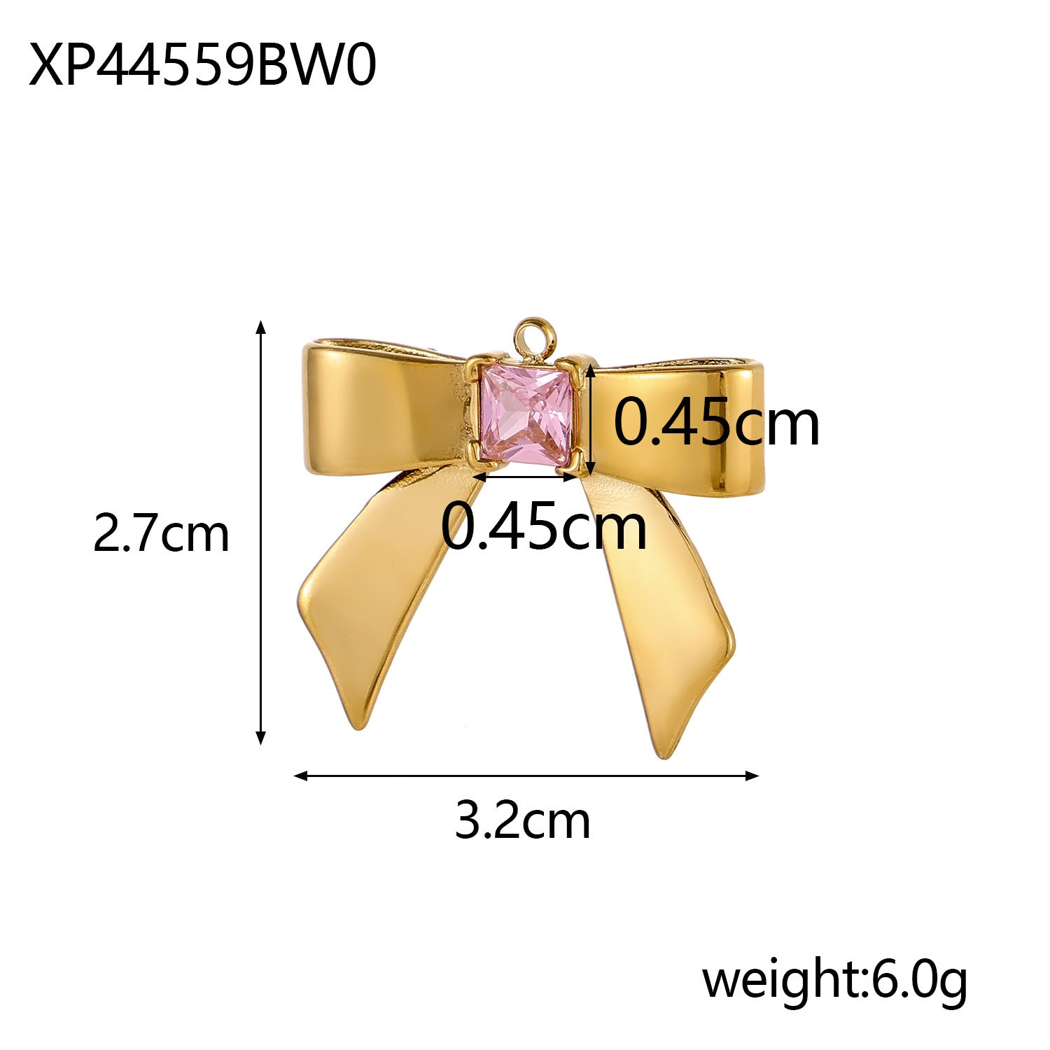 Wholesale Stainless Steel Bow DIY Pendant