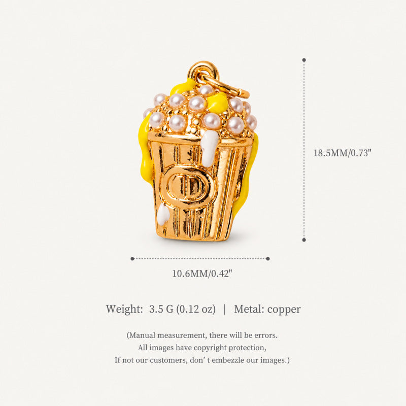 Wholesale Eco Friendly Copper Food Shaped Charms Stylish Fruit Vegetable Pendant For DIY Earrings Bag Charm Keychain Resale