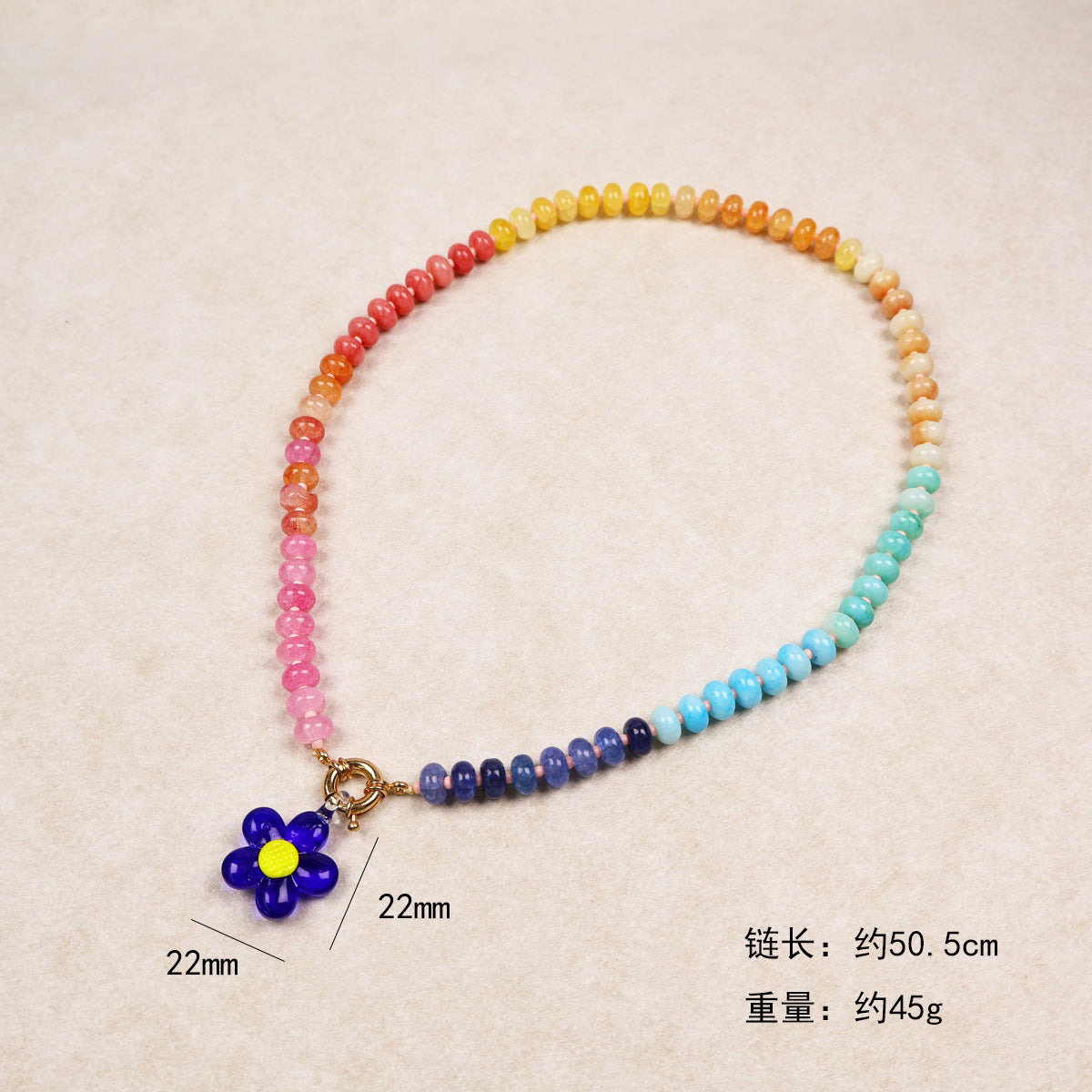 Wholesale Handmade Beaded Flower Necklace