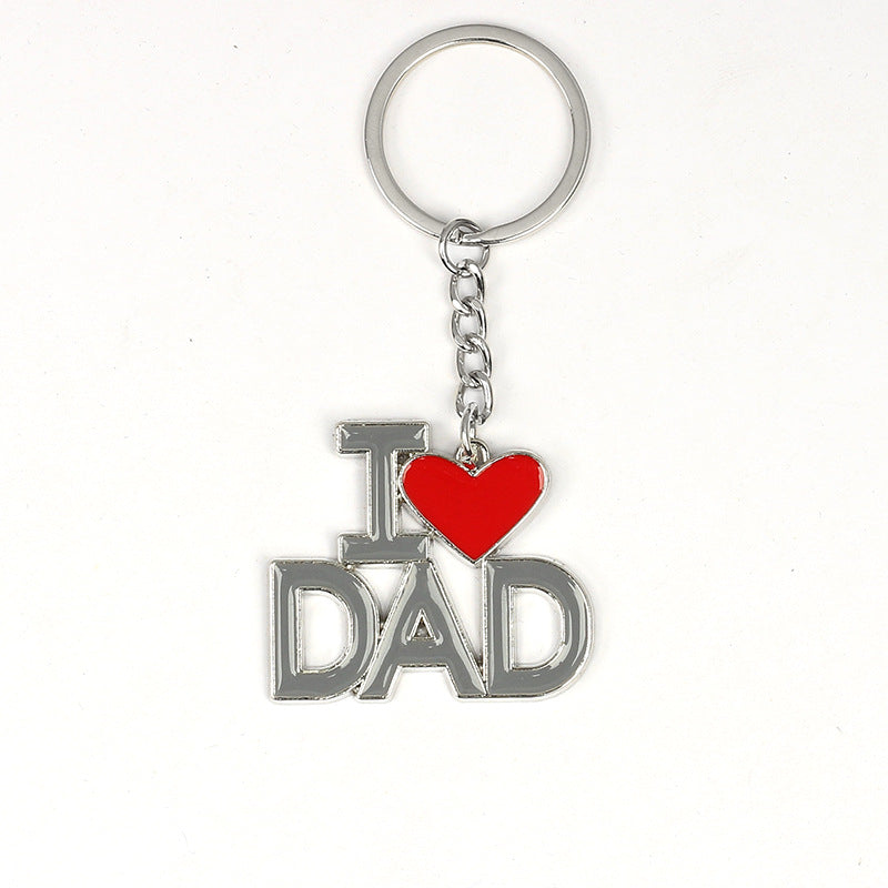 Wholesale Father's Day I OVE DAD Mother's Day Metal I LOVE MUM Keychains ACC-KC-HongAo014