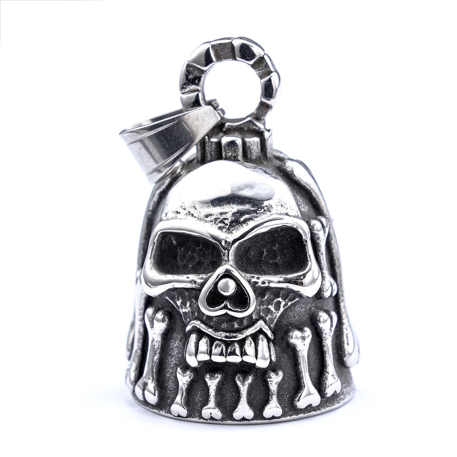 Wholesale Vintage Men's Motorcycle Style Skull Motorcycle Pendant Stainless Steel Necklace ACC-NE-Moer001