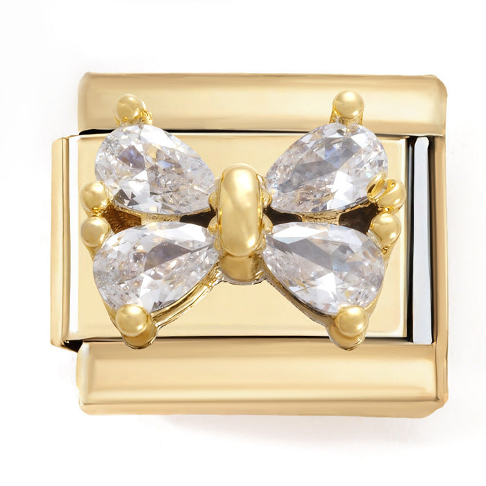 Wholesale 9mm Italian Charm Starter Bracelets DIY square Single Section Creative Stainless Steel Composable Bracelet