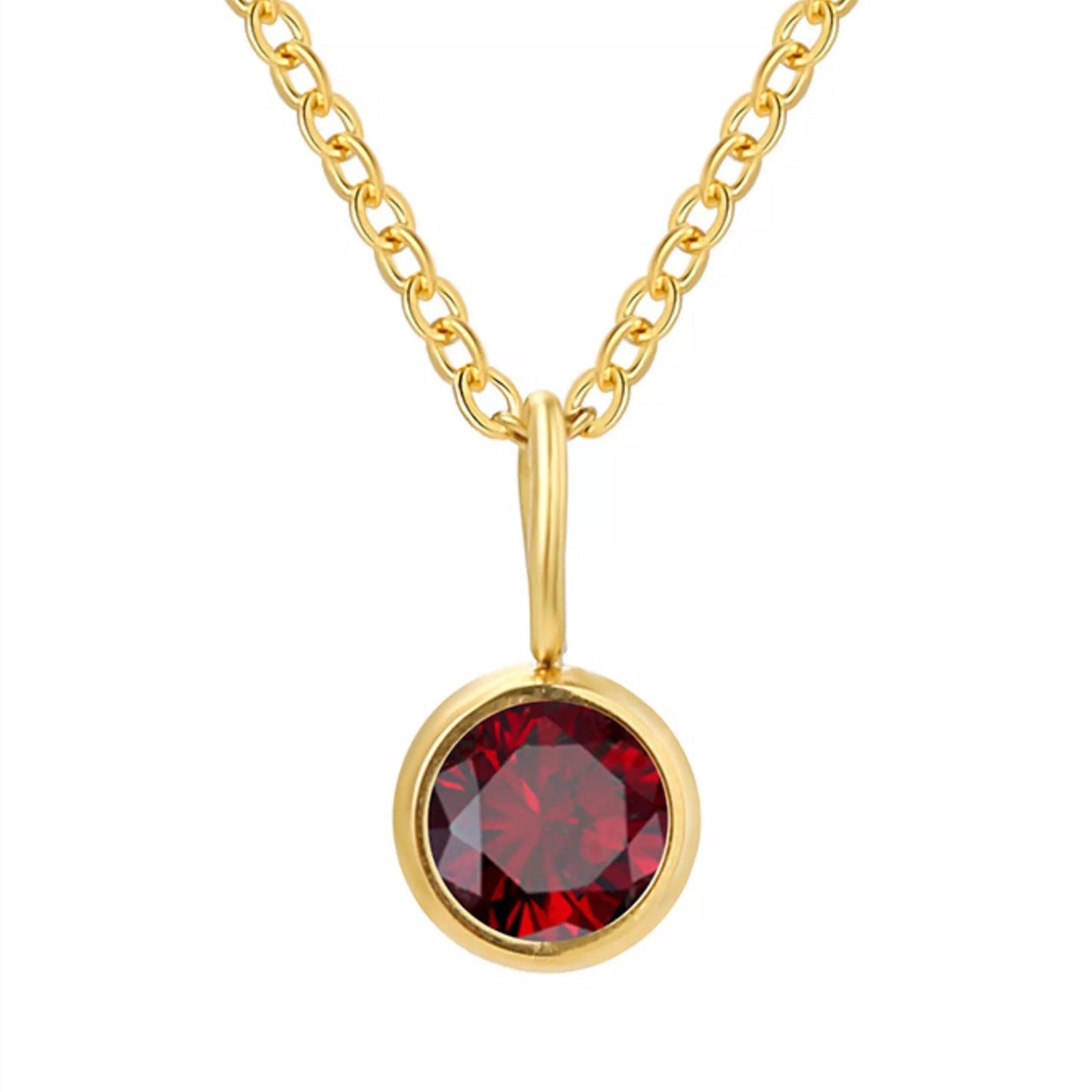 Wholesale Stainless Steel 12 Birthstone Necklace Twelve Birthstone Pendant DIY Jewelry