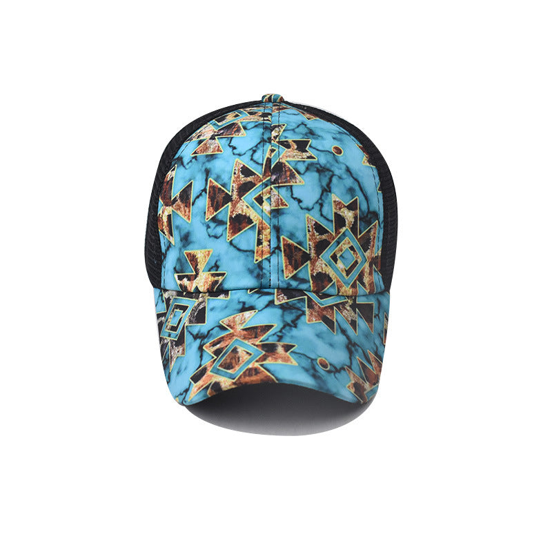 Wholesale Aztec Western Style Cross Ponytail Baseball Cap Hat ACC-HT-ErXu009