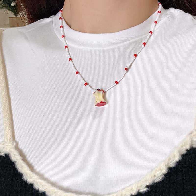 Wholesale Cartoon Elephant and Cat Beaded Necklace