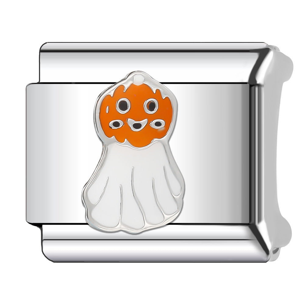 Wholesale Italian Charm Bracelet 9mm DIY Splicing Halloween Series Stainless Steel Composable Bracelet