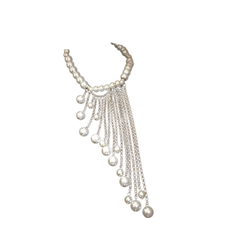 Wholesale  light luxury pearl tassel necklace