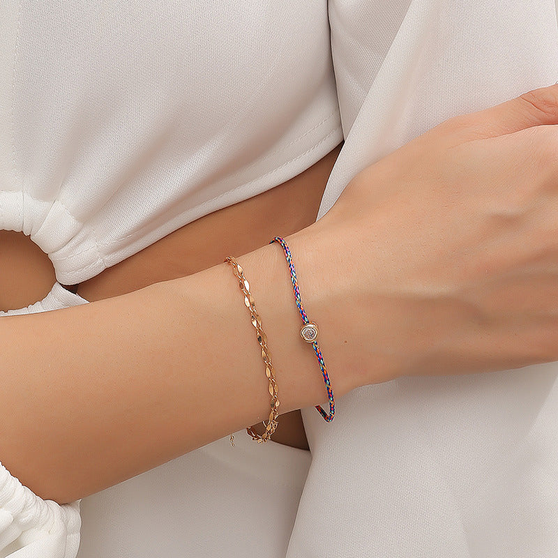 Wholesale zircon lip chain small fragrance Lady Love bracelet