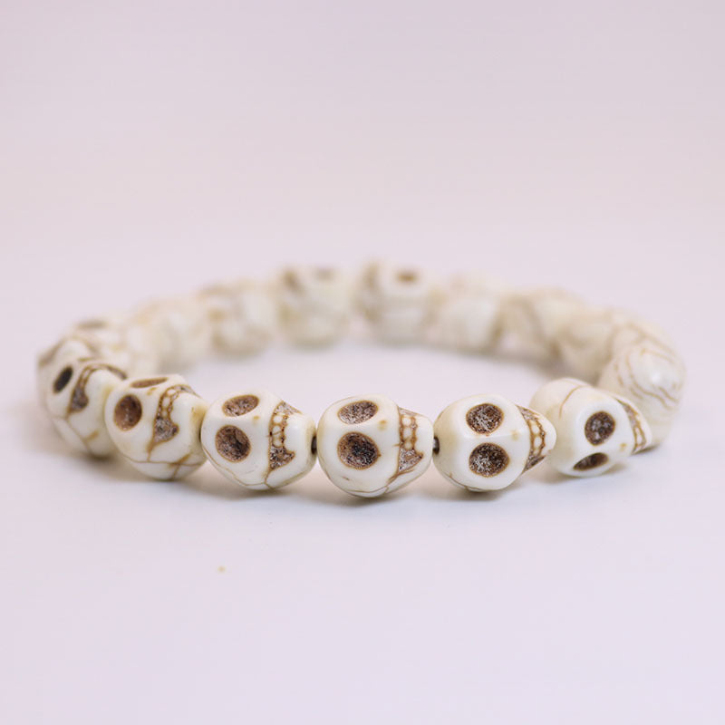 Wholesale skull synthetic turquoise bracelet punk style retro bracelet ACC-BT-Shuxin002