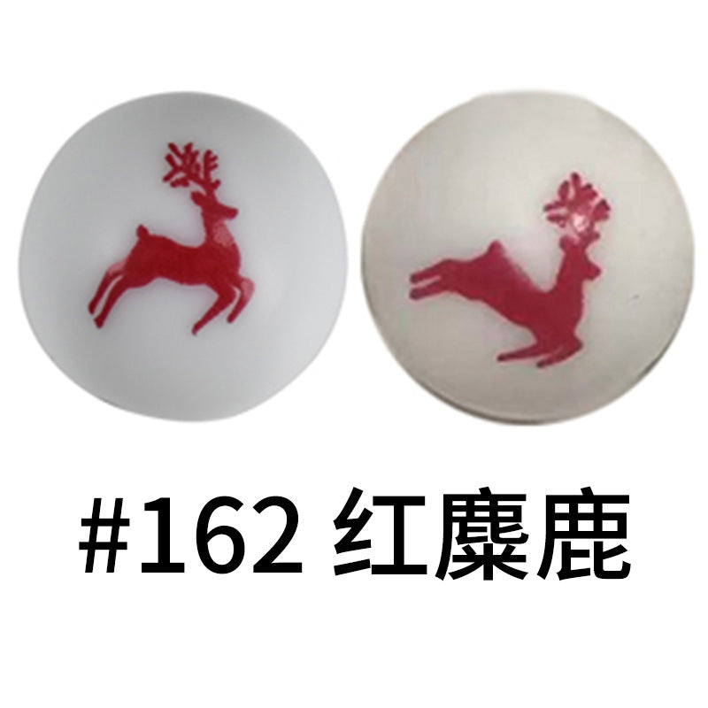 Wholesale 50pcs 15mm Western Style Leopard Skull Color Aztec Printed Silicone Balls Beads ACC-BDS-HeSheng006