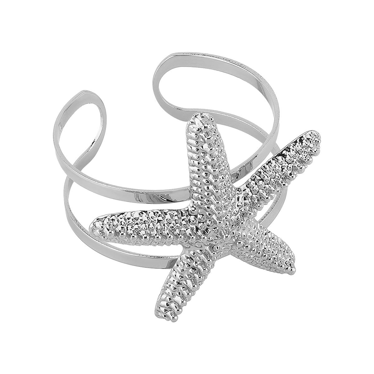 Wholesale  Fashion Personality Design Starfish Conch Open Bracelet