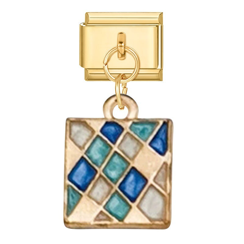 Wholesale 9mm Italian Charm Starter Bracelets DIY Pendant Single Section Creative Stainless Steel Composable Bracelet