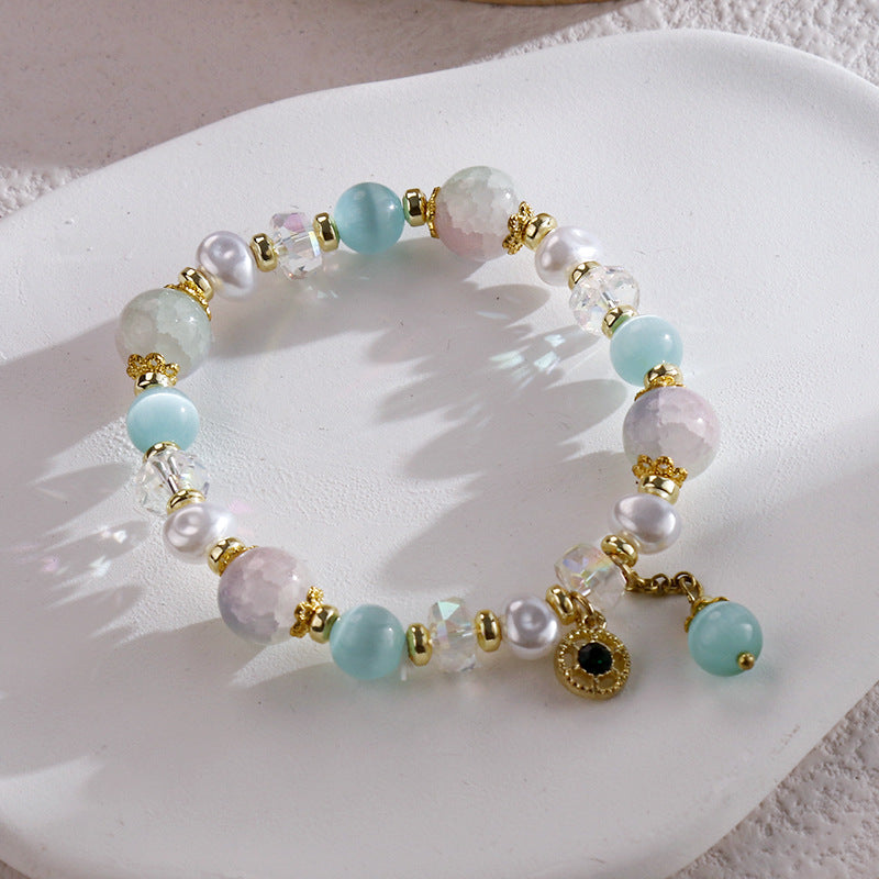 Wholesale Pearl Cat's Eye Stone Bracelet