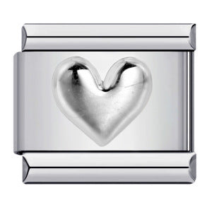 Wholesale Italian Charm Bracelet 9mm DIY Splicing Removable Heart Pattern Stainless Steel Composable Bracelet