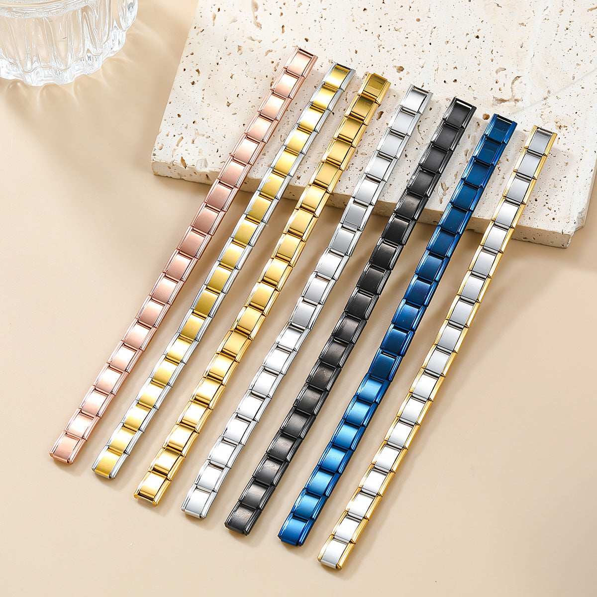 Wholesale Italian Charm Bracelet Titanium Steel Bracelet 9mm DIY Pattern Free Splicing Detachable Composable Bracelet ACC-BT-JL005