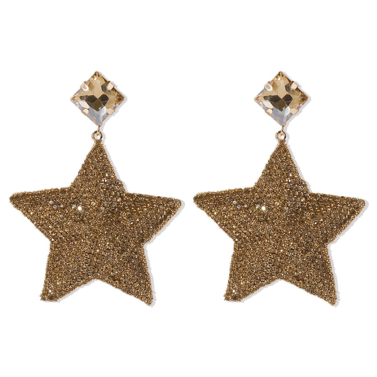 Wholesale Full Diamond Five-pointed Star Earrings ACC-ES-XianDi006