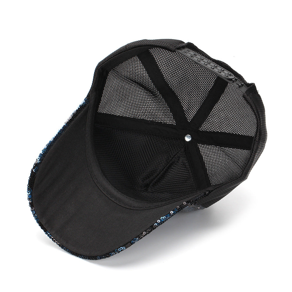 Wholesale Colorful Sequin Mesh Baseball Cap
