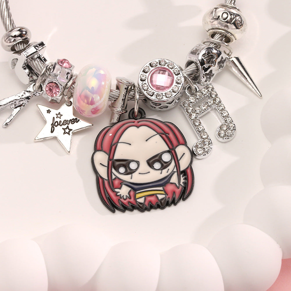 Wholesale KPOP cartoon stainless steel bracelet