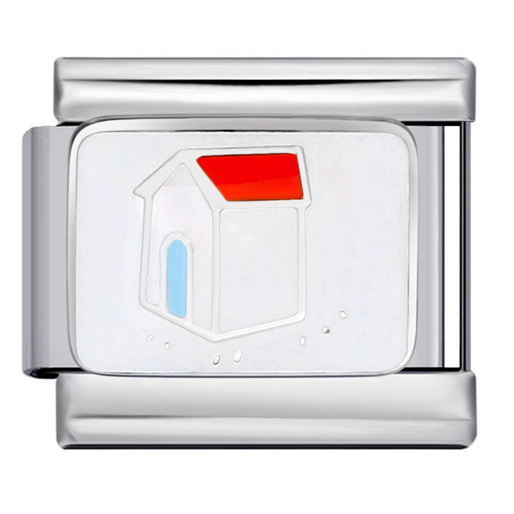 Großhandel 5pcs Italienisches Charmalme Armband 9mm DIY Spleißen süßes kreatives Edelstahl -komponierbares Armband