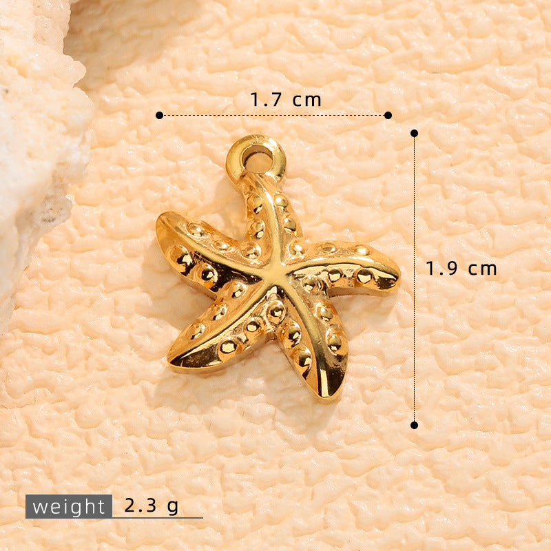 Wholesale stainless steel DIY  five-pointed starfish pendant