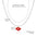 Wholesale Beaded Heart-shaped Rose Love Couple Valentine's Day Necklace