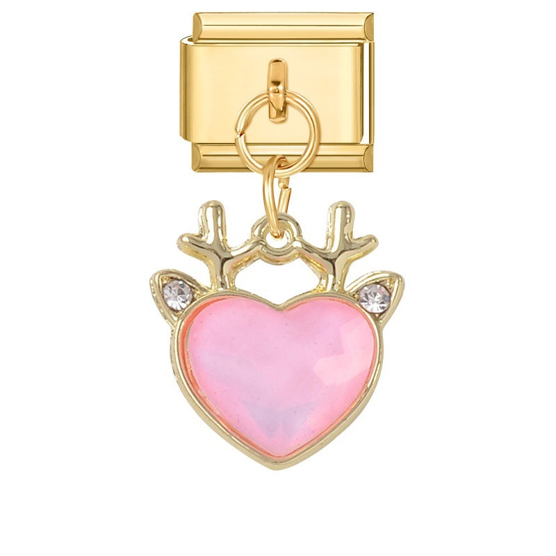 Wholesale Italian Charm Bracelet 9mm DIY Love Series  Creative Stainless Steel Composable Bracelet