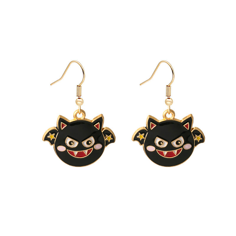 Wholesale Halloween Pumpkin Head Little Devil Earrings ACC-ES-MDD045