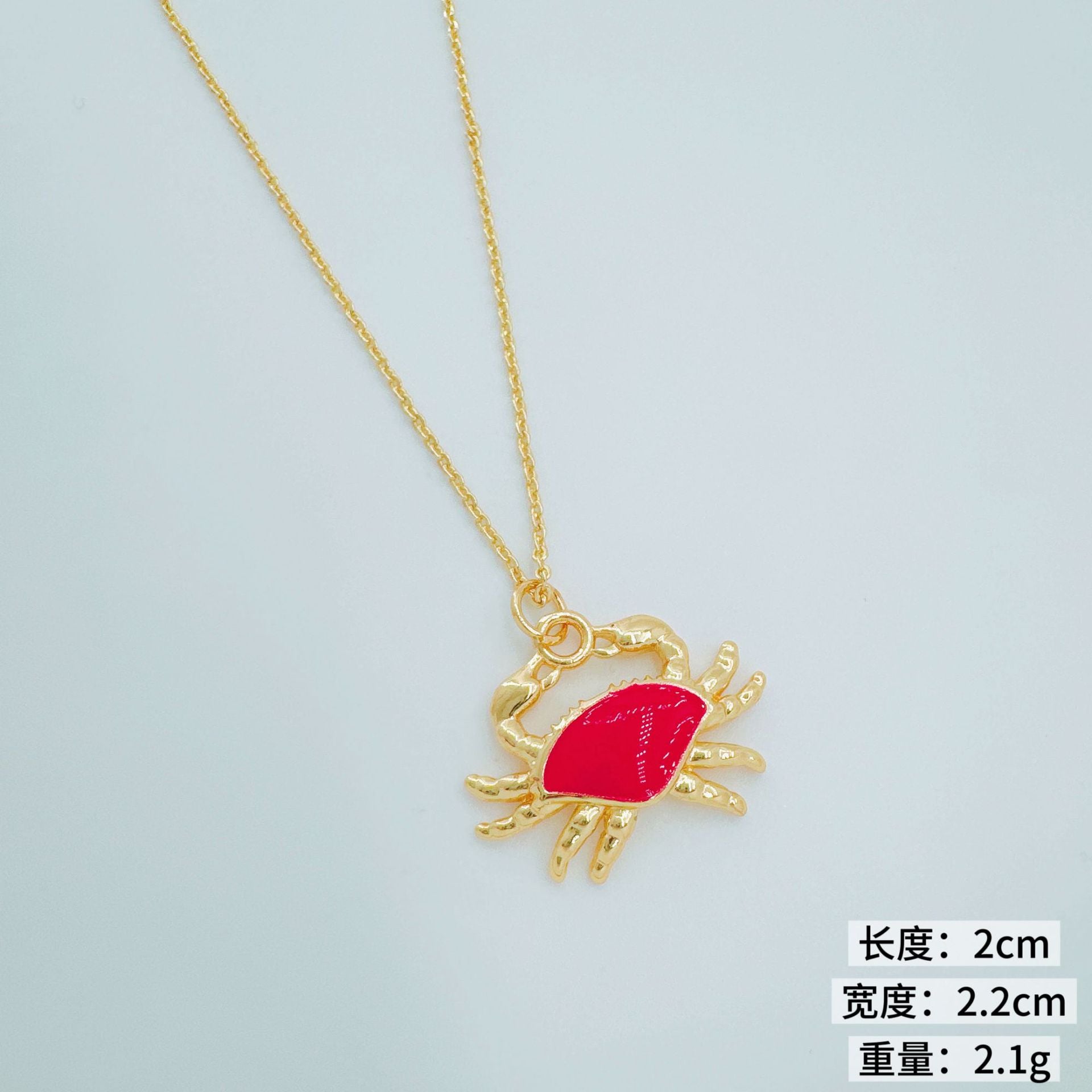 Wholesale Copper Plated Gold Ocean Pendant Necklace,  Trendy Fashion Accessory for Women