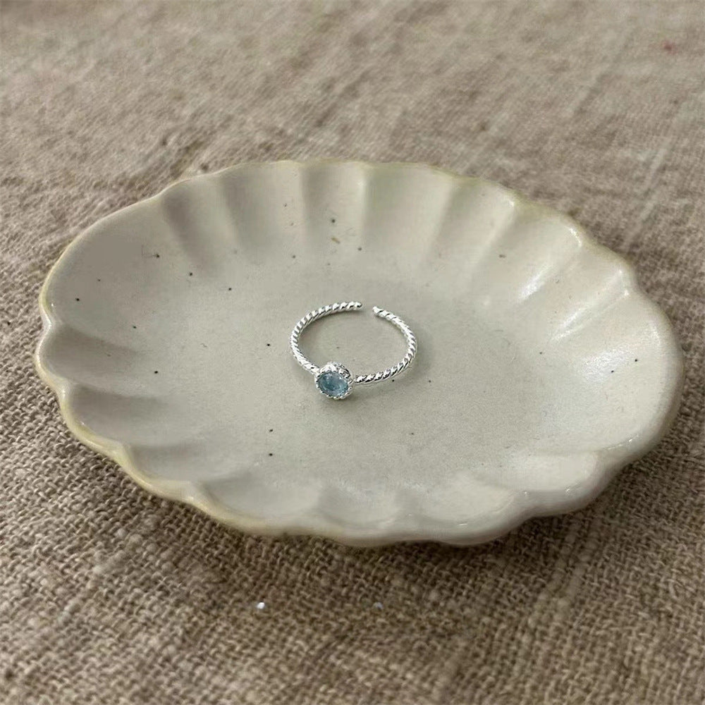 Wholesale 925 Sterling Silver Plain Ring Open Adjustment Tail Ring ACC-RS-Yues010