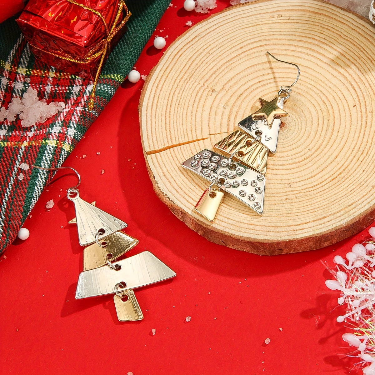 Wholesale Alloy Christmas Tree Long Earrings ACC-ES-XuanMo005