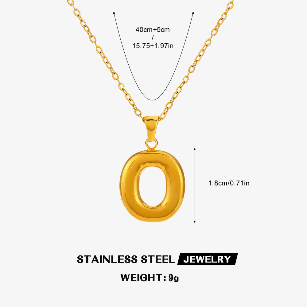 Wholesale stainless steel 26 letter necklace