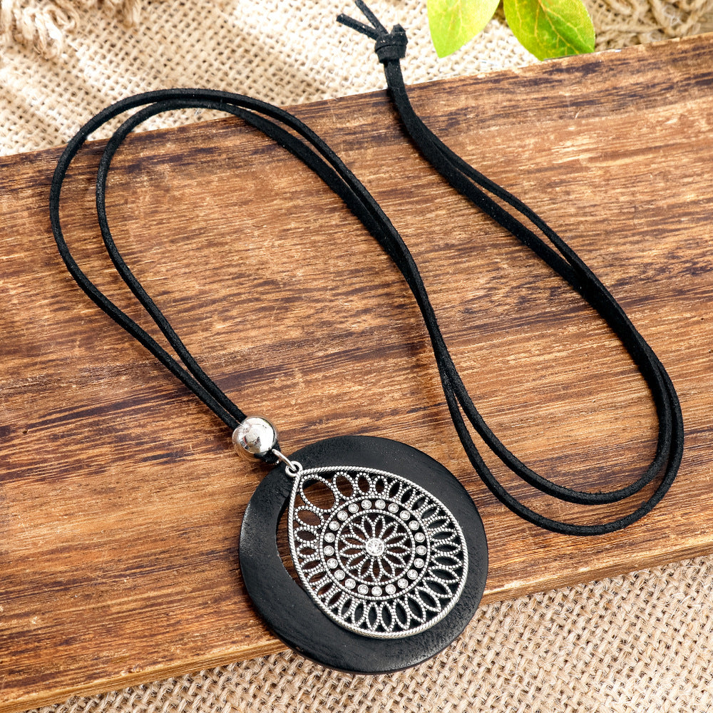 Wholesale Ethnic Style Long Sweater Chain Necklace Retro Artistic Fashion Jewelry Gift