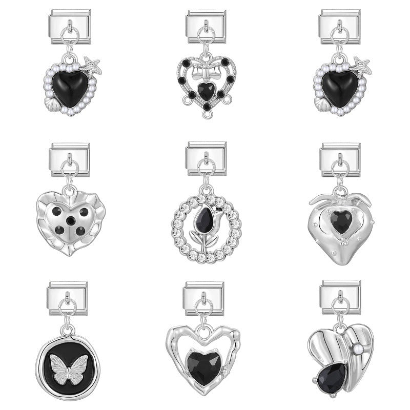 Wholesale Italian handmade pendant butterfly flower DIY jewelry