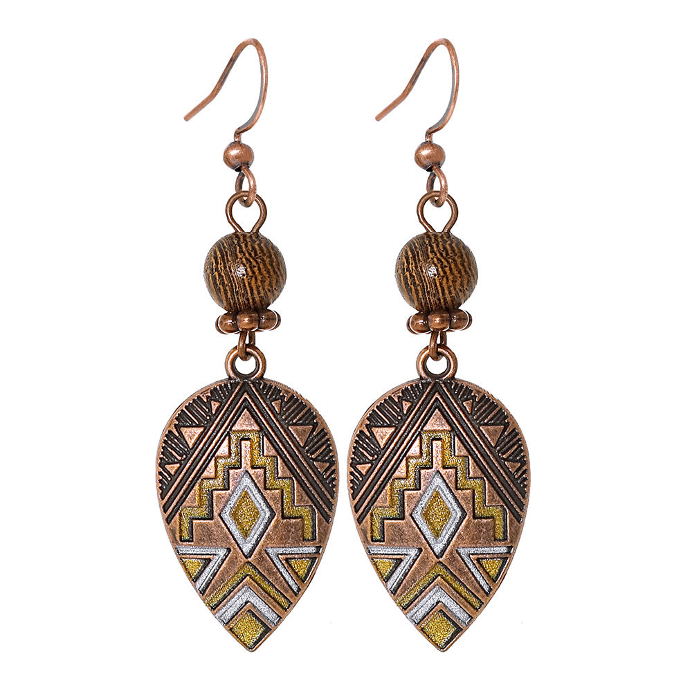 Wholesale Bohemian Maillard Style Handmade Earrings Zinc Alloy Jewelry Accessory for Resale